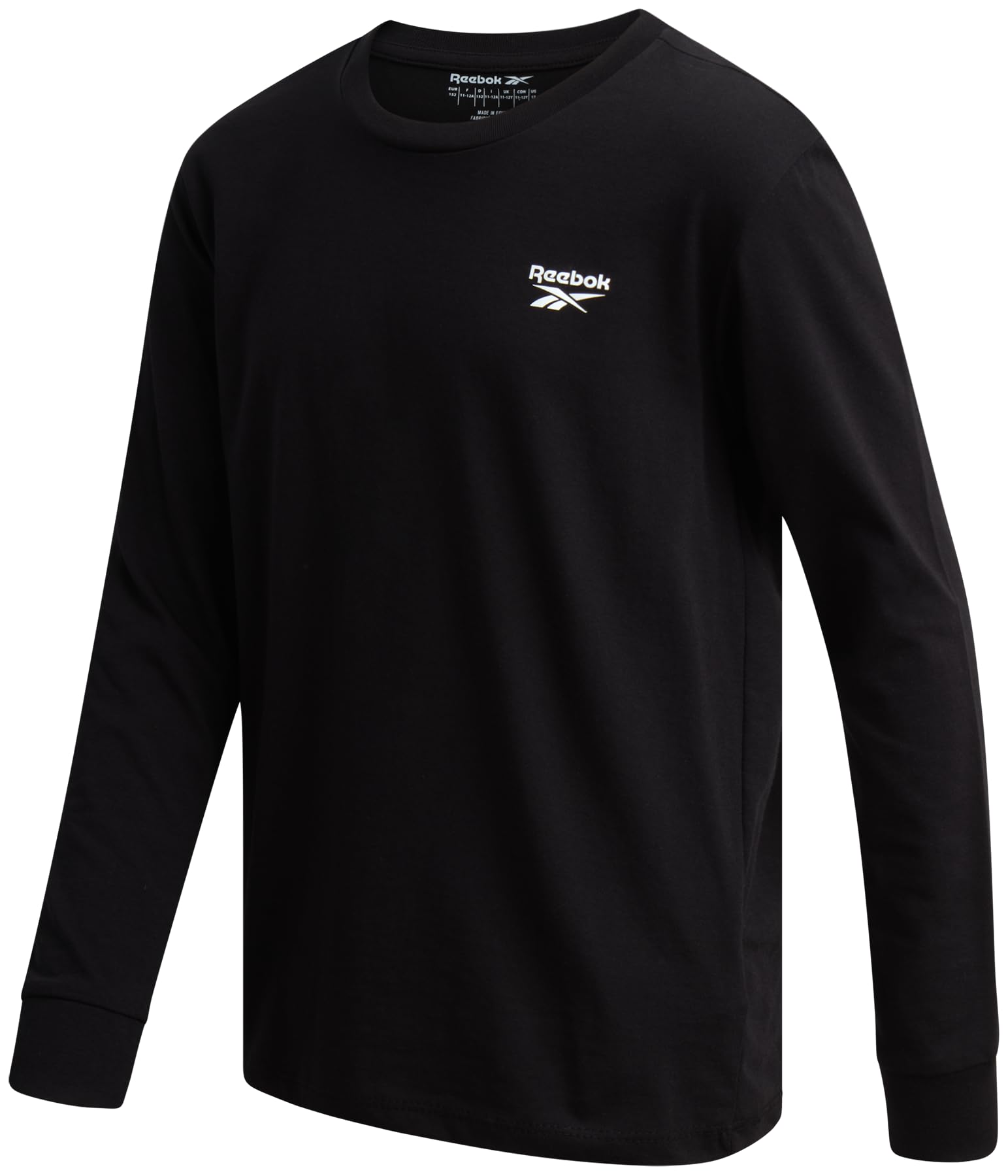 Reebok Boys' Athletic Long Sleeve T-Shirt - Cotton Blend Active Workout Gym and Running Top for Boys (Sizes: 8-14)